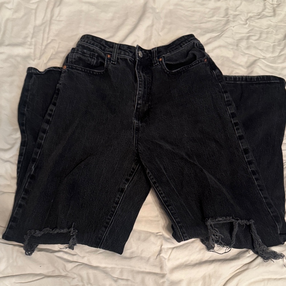 Wild Fable Black Cropped Distressed Jeans
